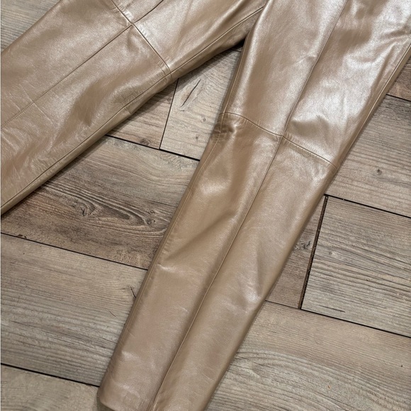 Escada Margaretha Ley Vintage NWT High Waisted 100% Lamb Leather Pants - Picture 4 of 9